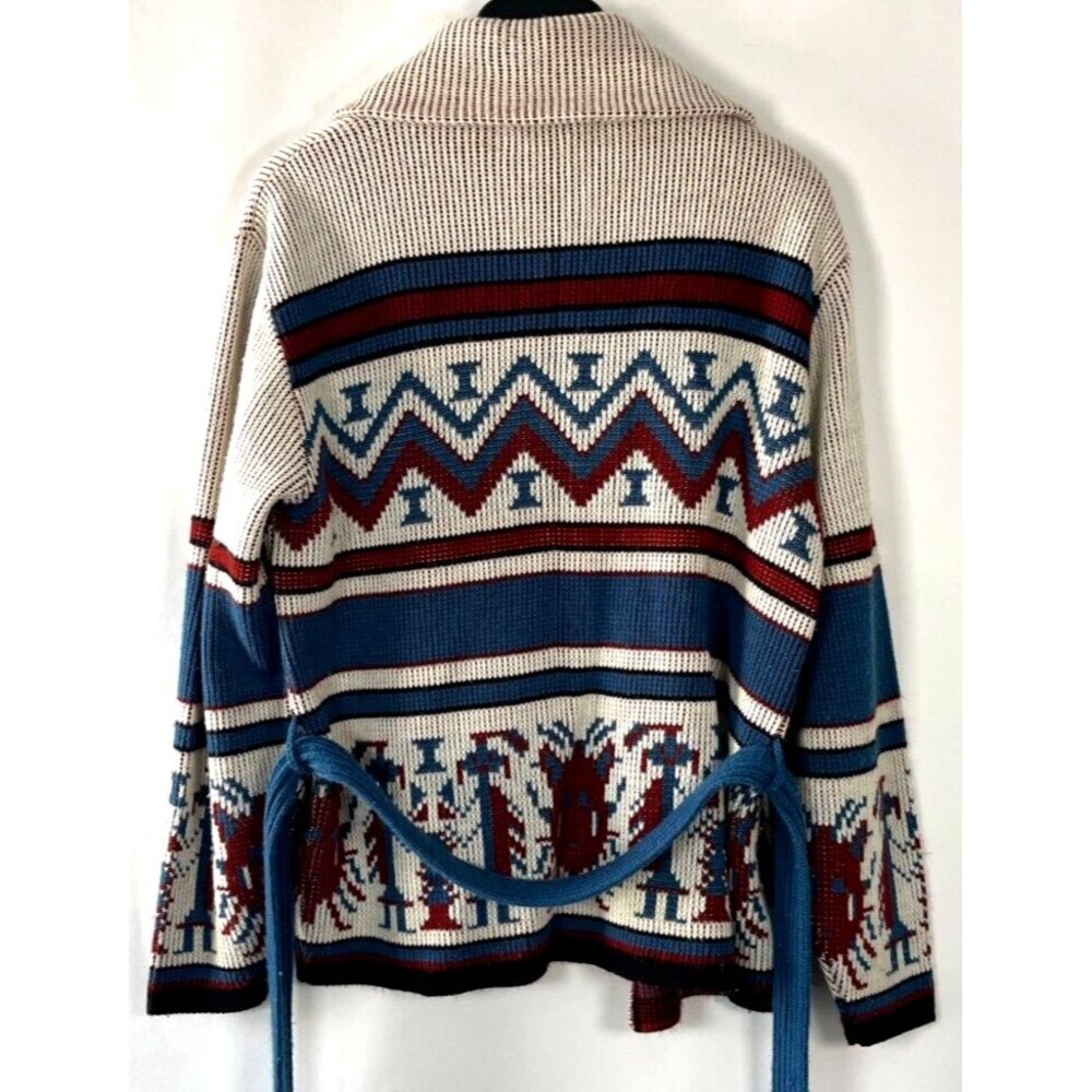 Vintage Cardigan Sweater Dimension‎ by Milford Medium 80s 90s Southwestern Cat
